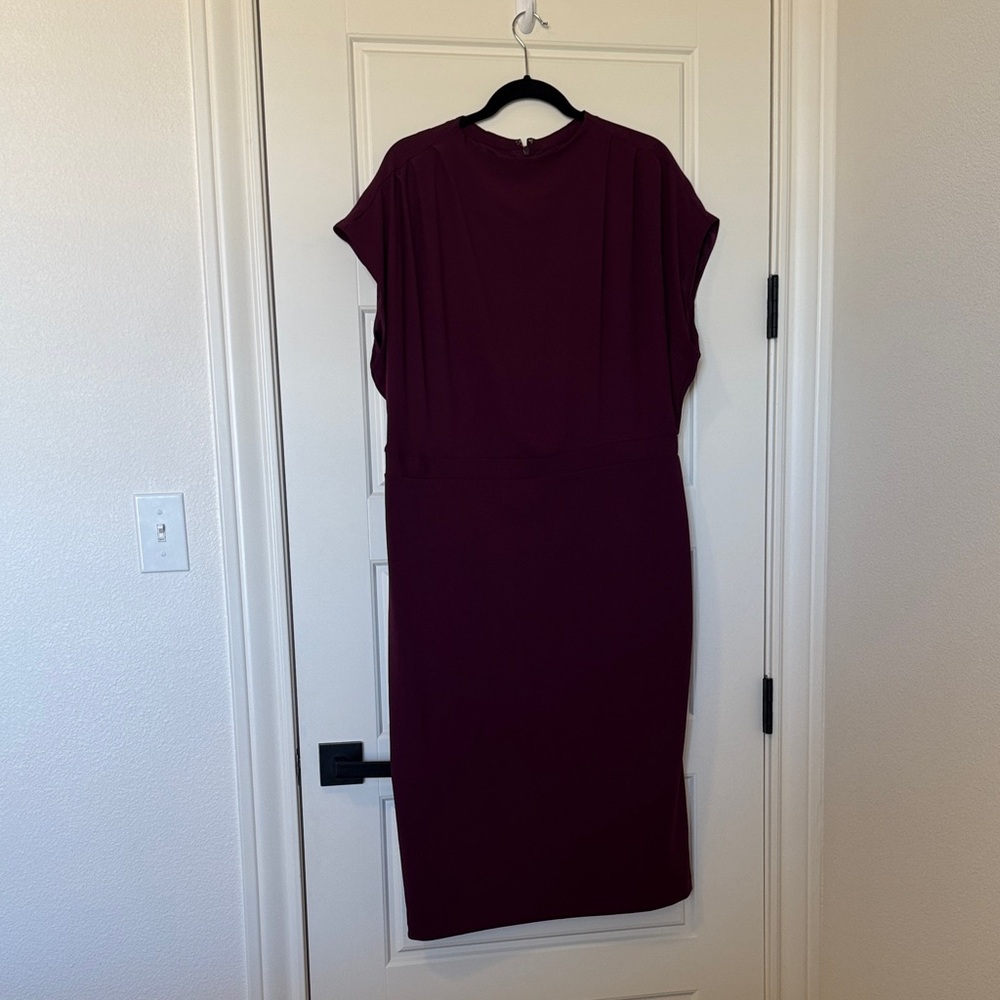 Express Rich Wine Midi Dress